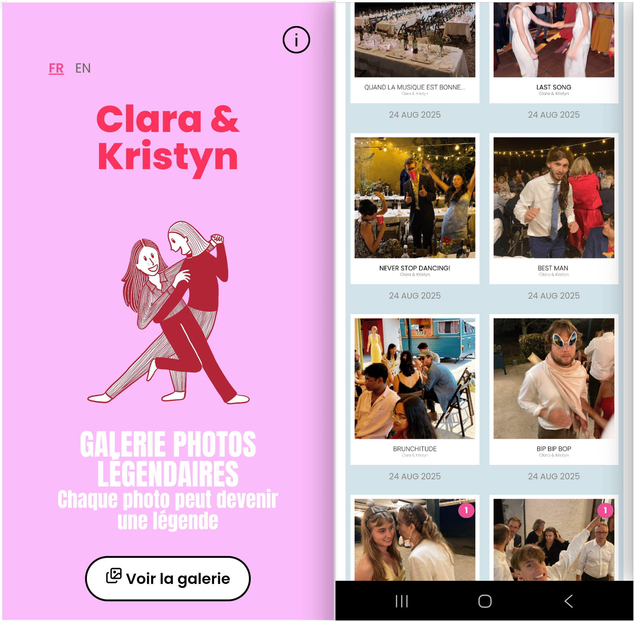 Couverture d'événement et galerie partagée Insta-Pola