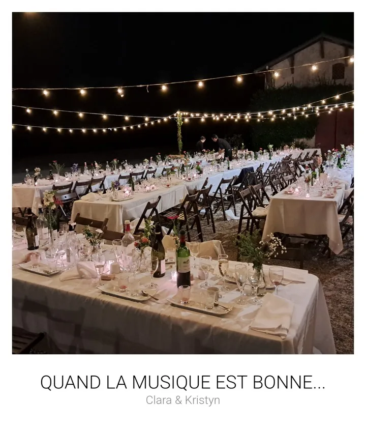 Polaroid légendé « Quand la musique est bonne… »
